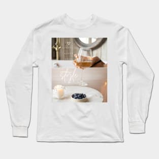 Kindness Never Goes Out of Style - Wine Print Long Sleeve T-Shirt